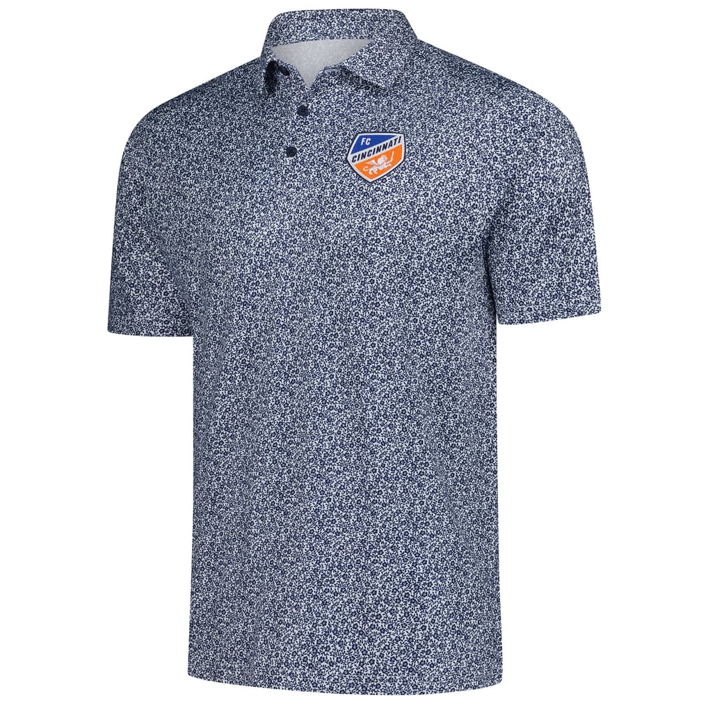 FC Cincinnati Antigua Field Ditsy Polo - Blue